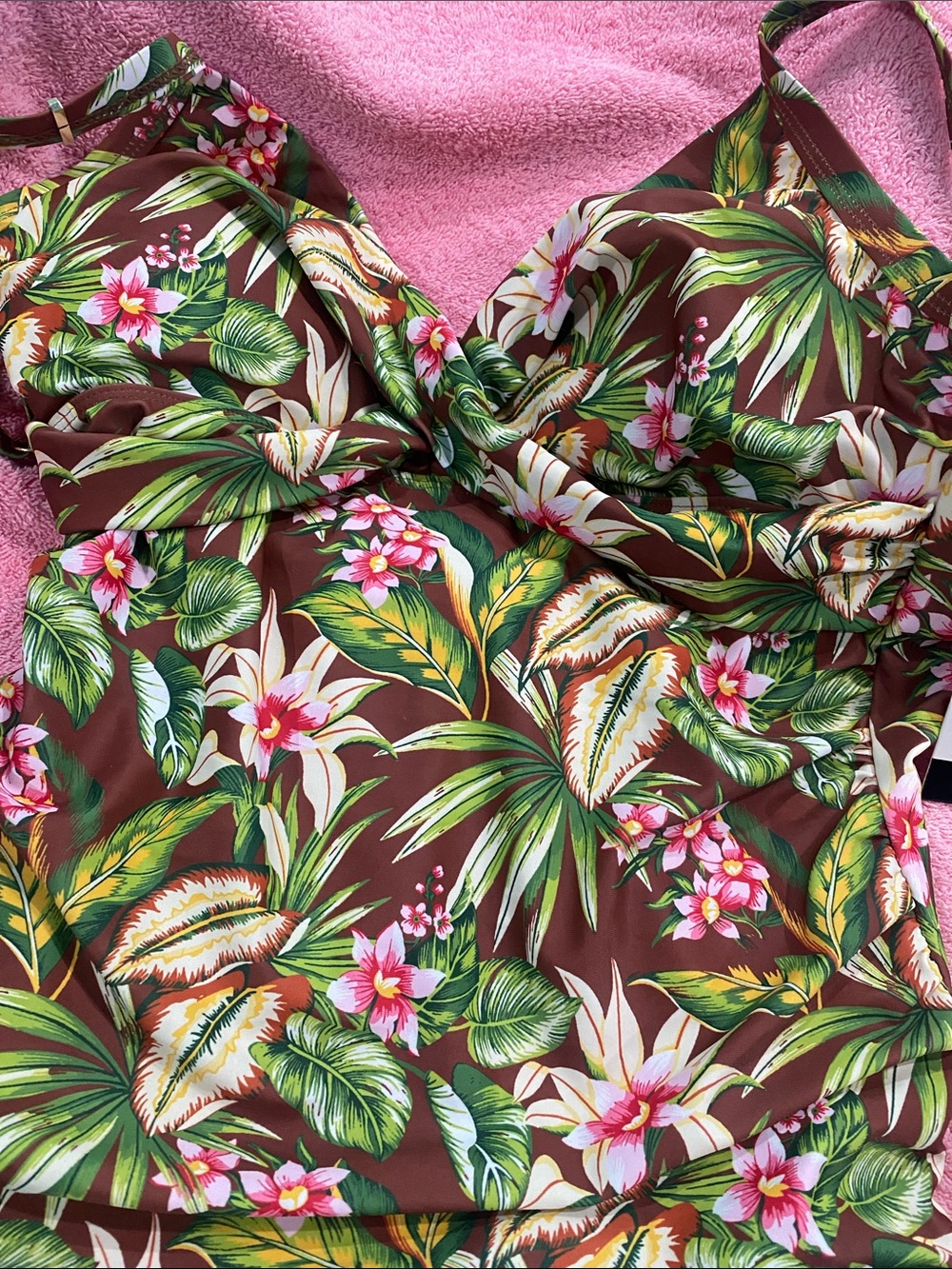 Nicole Miller Ruched Tankini 2 Piece  Swim Suit - Picture 3 of 13